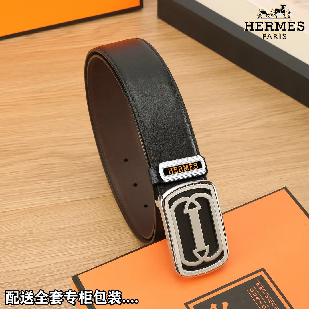 Hermes Rectangular buckle belt in Black · view 5