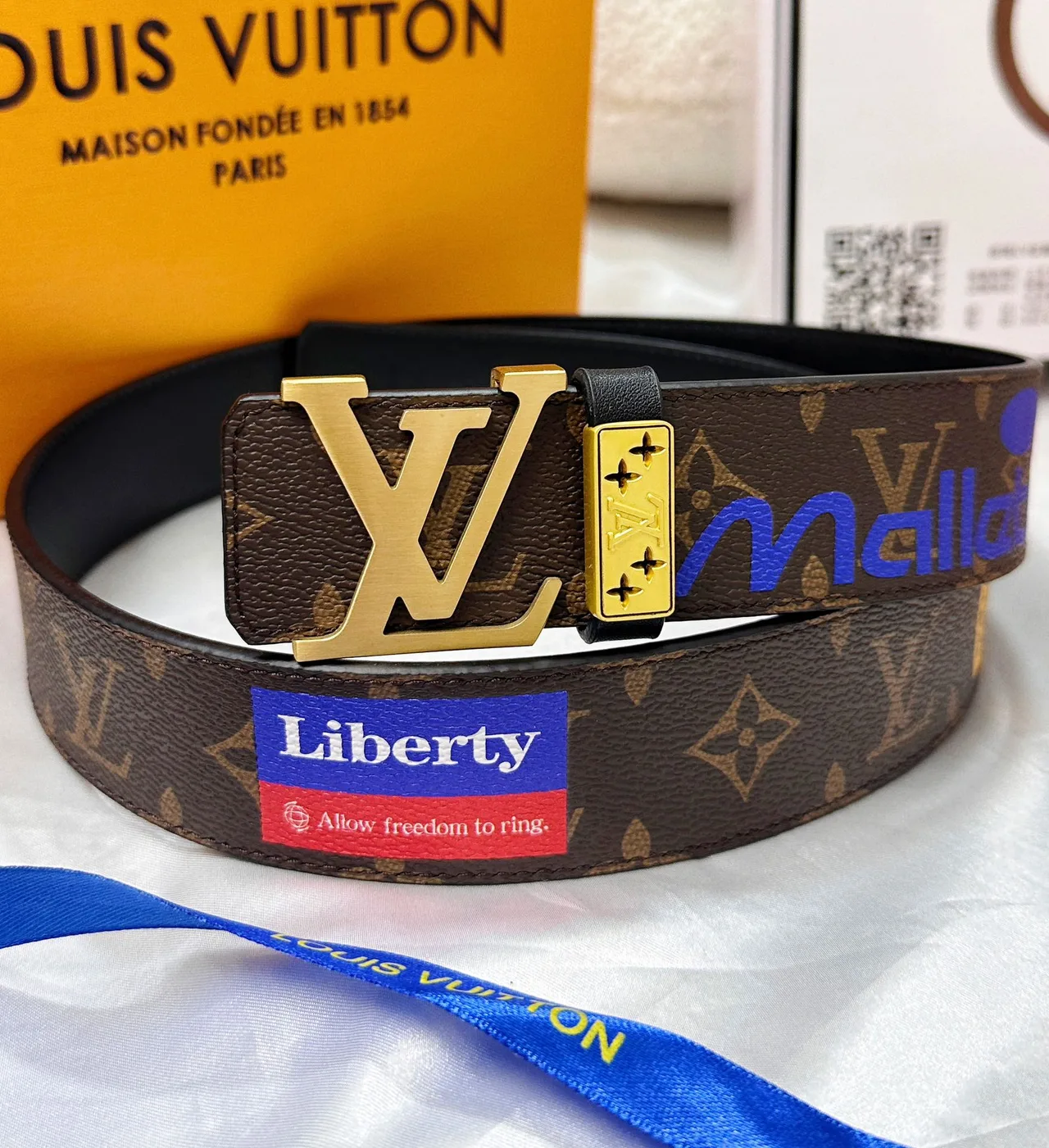 Louis Vuitton Cowhide Smooth Belt in Brown · view 1