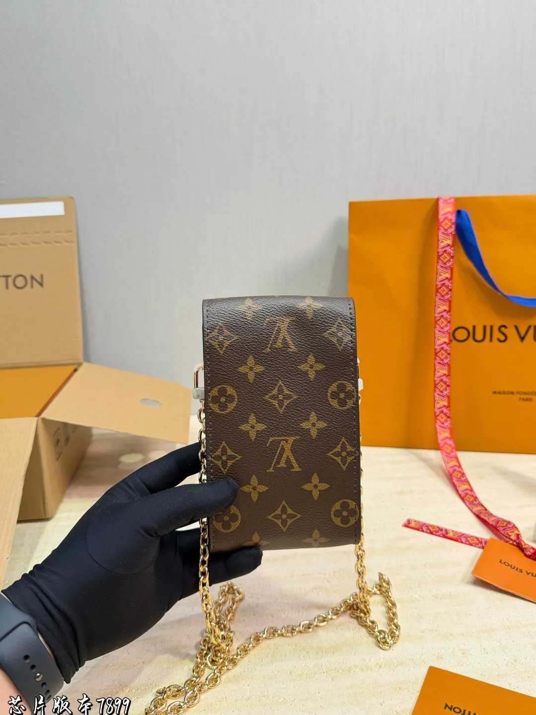 Louis Vuitton Phone Shoulder Pouch in Brown · view 4