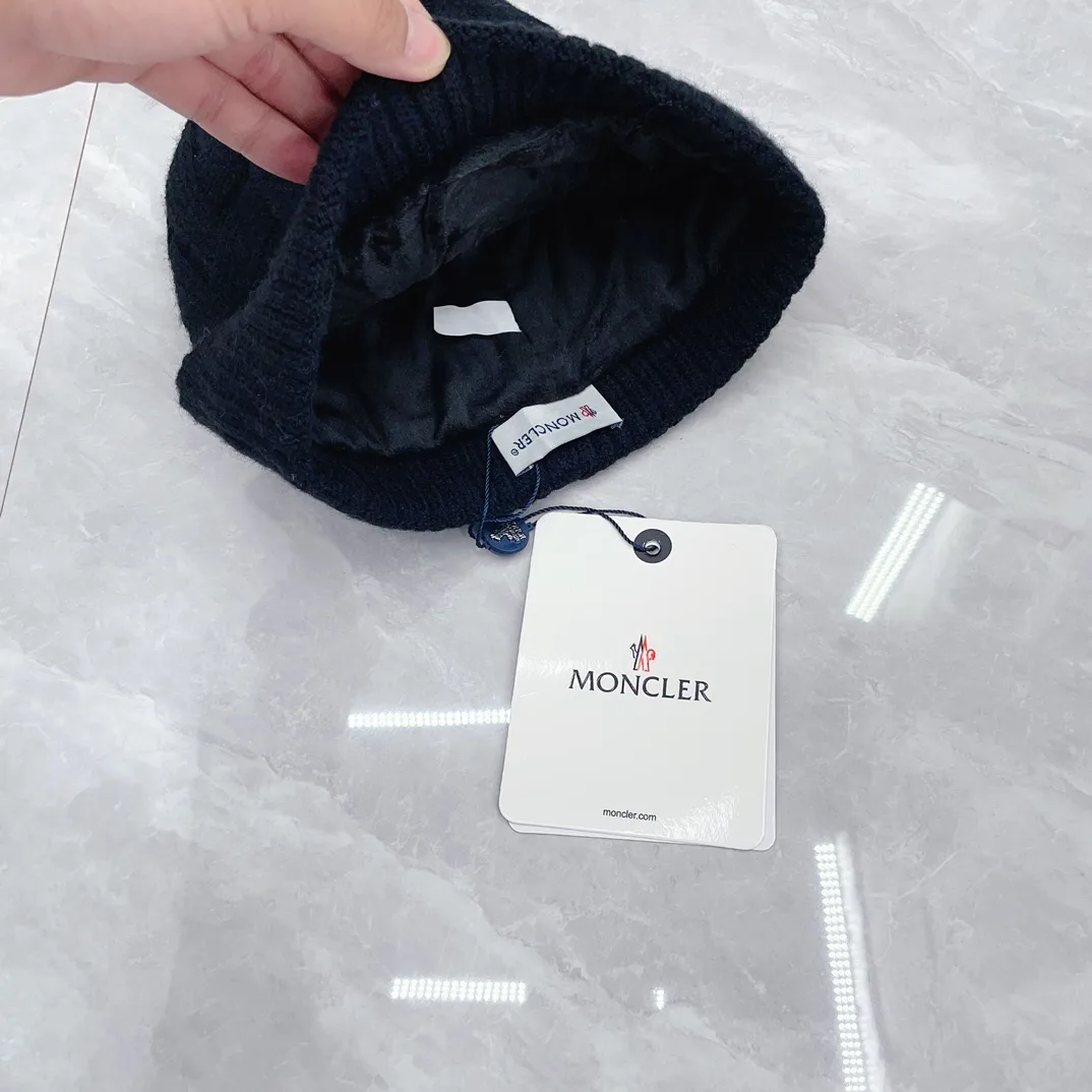 Moncler Wool Hat Scarf and Gloves Set in Blue · view 6