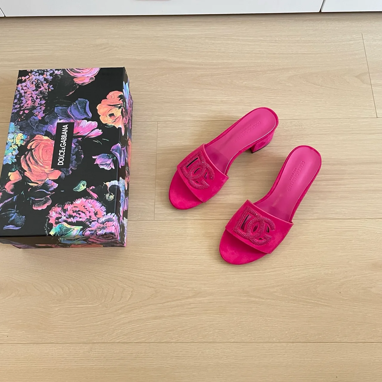 Dolce & Gabbana Sheepskin Mules in Pink · view 2