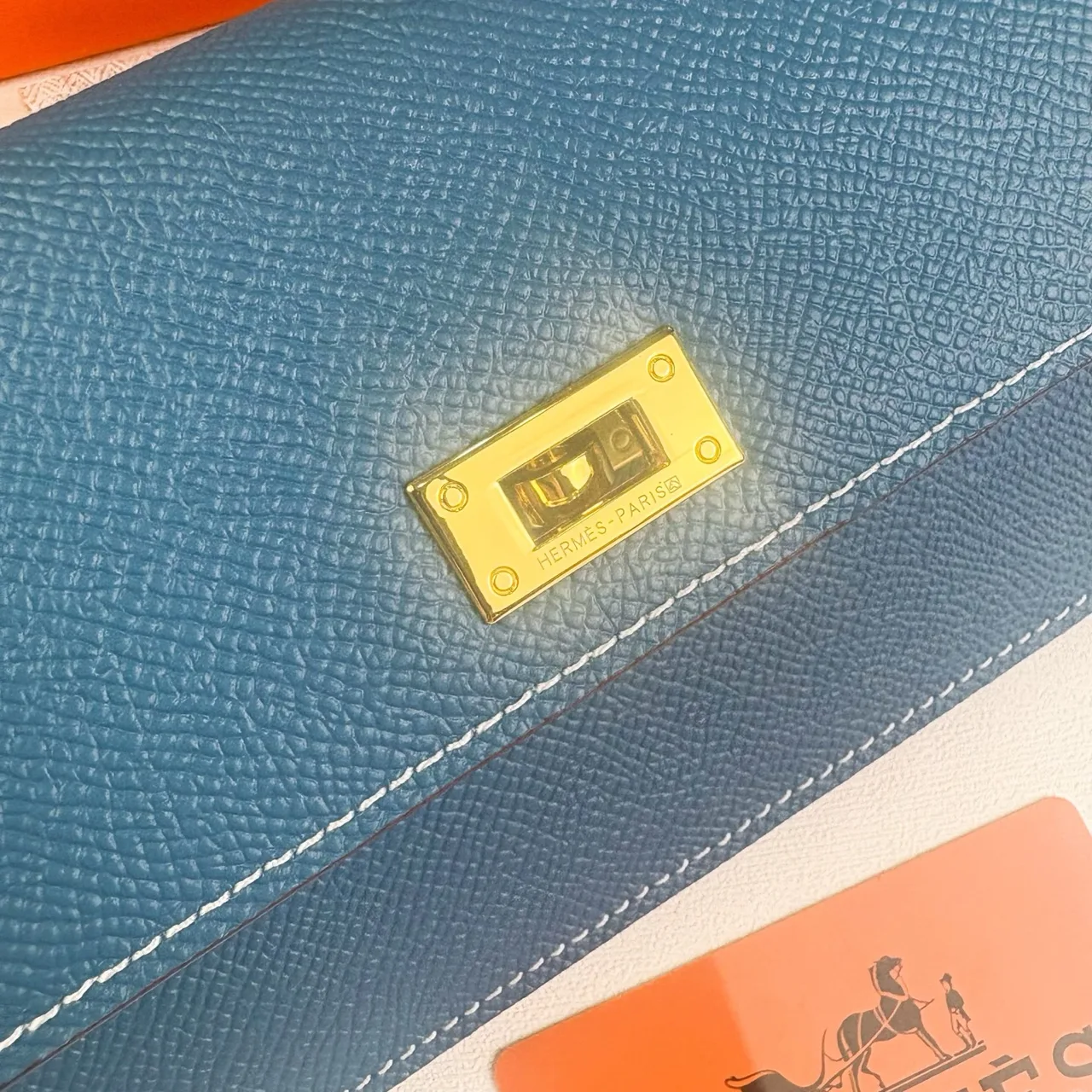 Hermes Wristlet Wallet in Blue & Pink & Grey & Green & Red & Burgundy · view 5