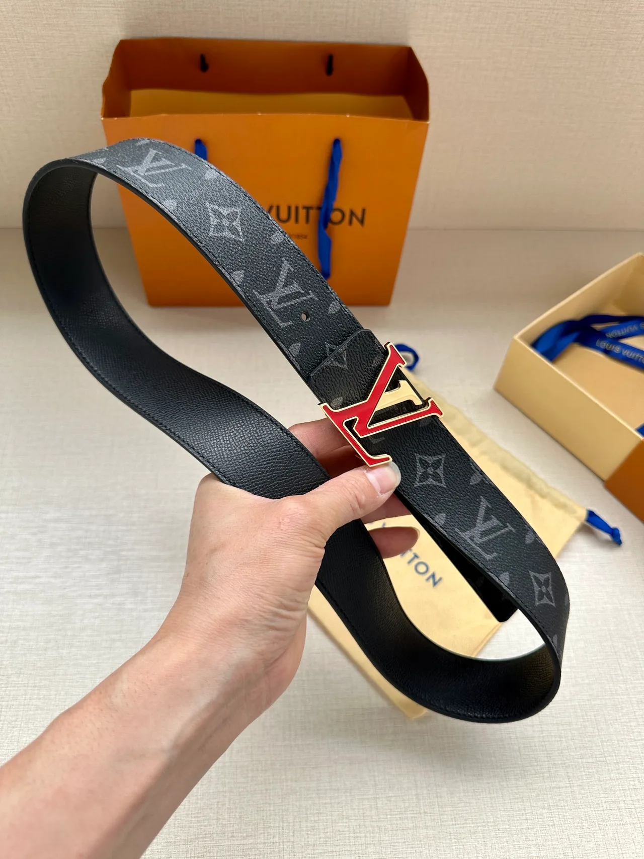 Louis Vuitton Canvas Belt in Black · view 6