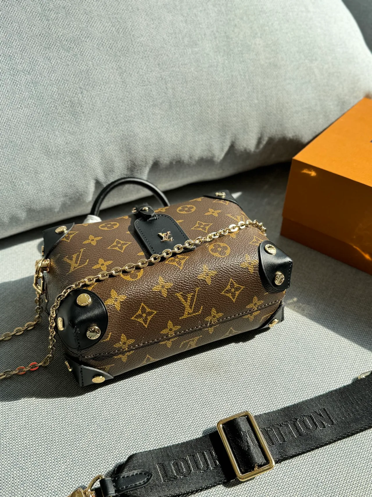 Louis Vuitton Petite Malle Souple Handbag in Brown · view 3
