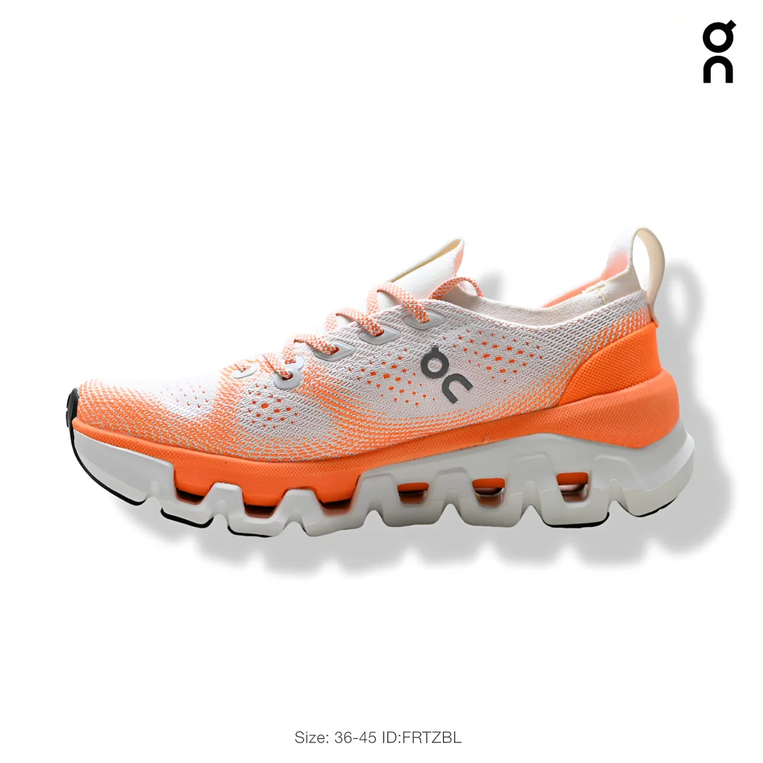On Mesh-Upper Lug-Sole Sneakers in White · view 3