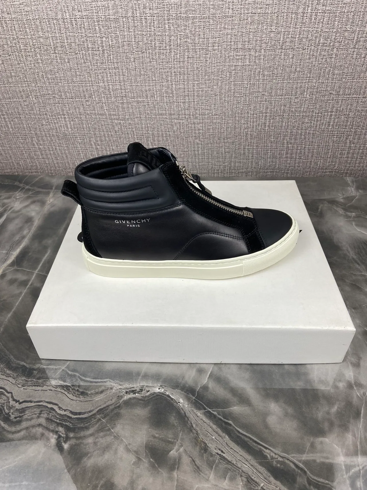 Givenchy Cowhide Glossy G Set High-Top Sneakers in Black · view 7