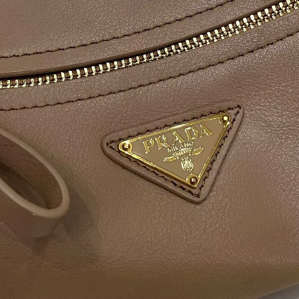 Prada Leather Hobo Bag in Grey · view 6