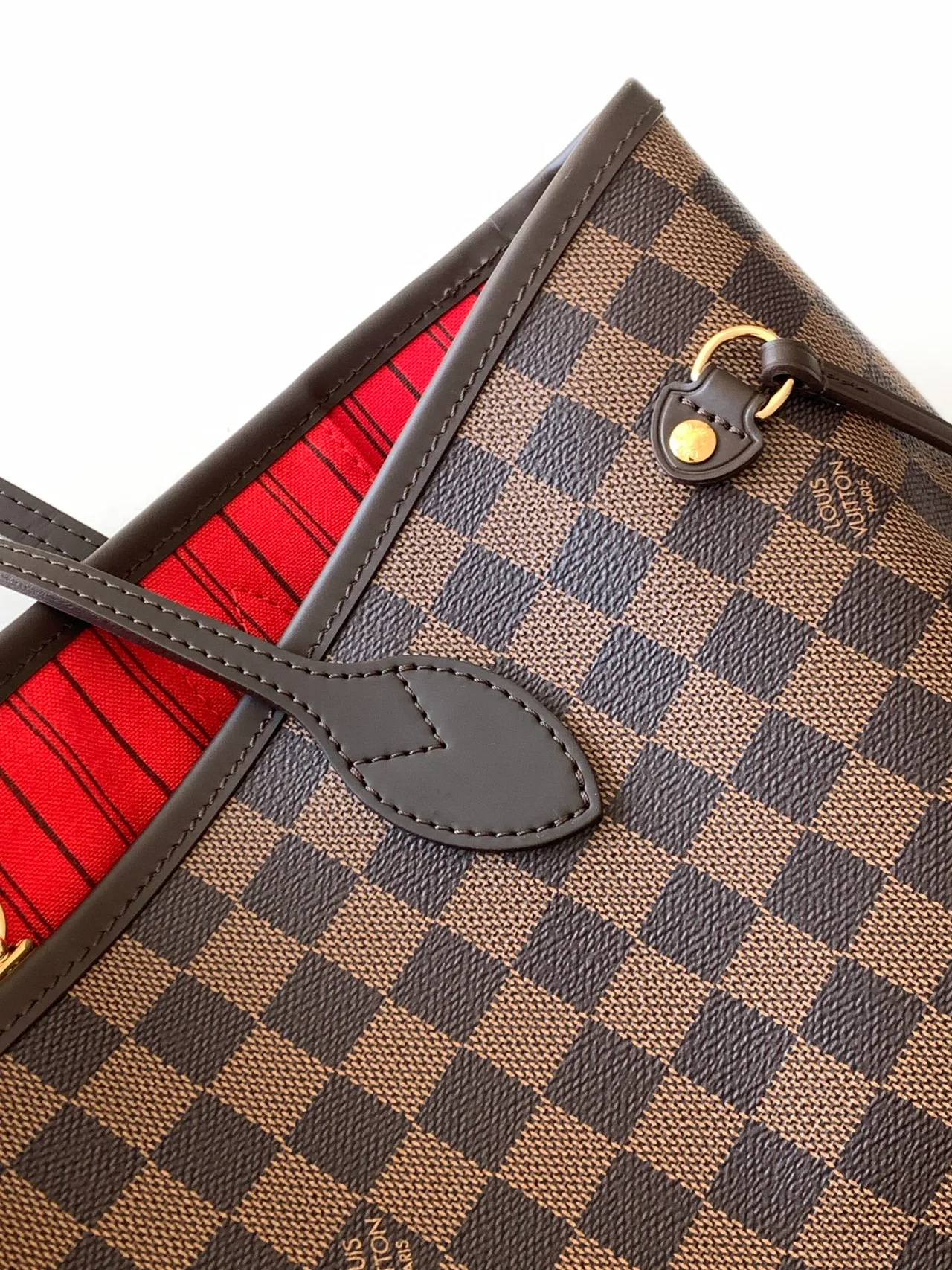 Louis Vuitton Neverfull Check Tote in Brown · view 7