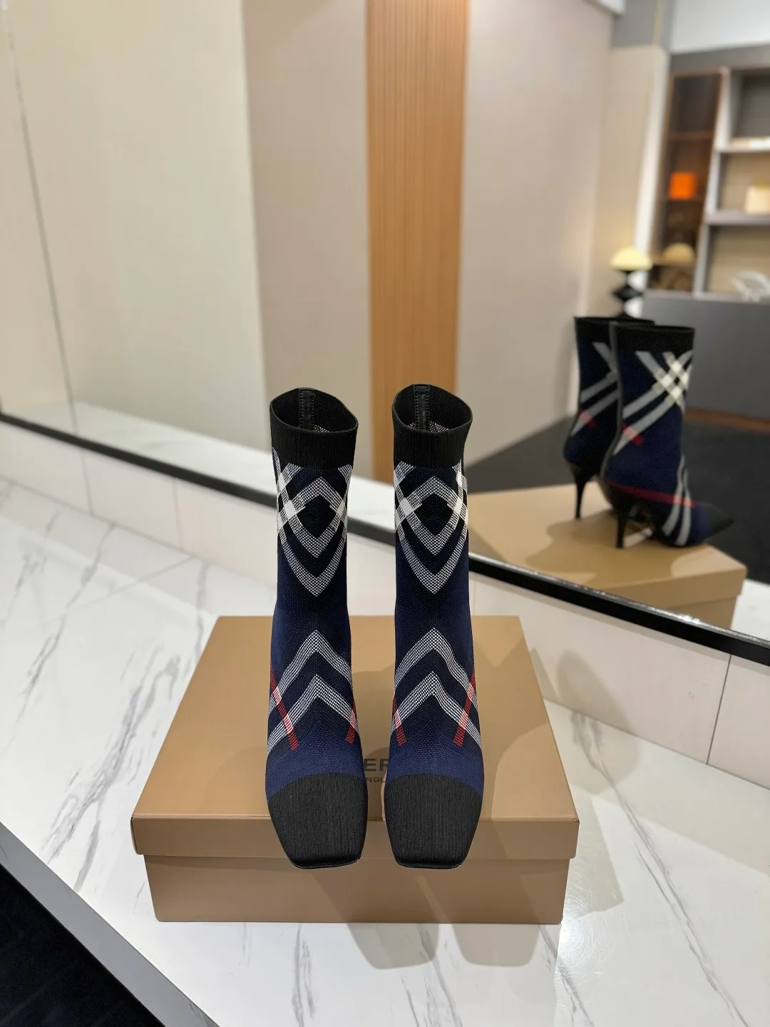 Burberry Knee-High Boots in Blue · view 3