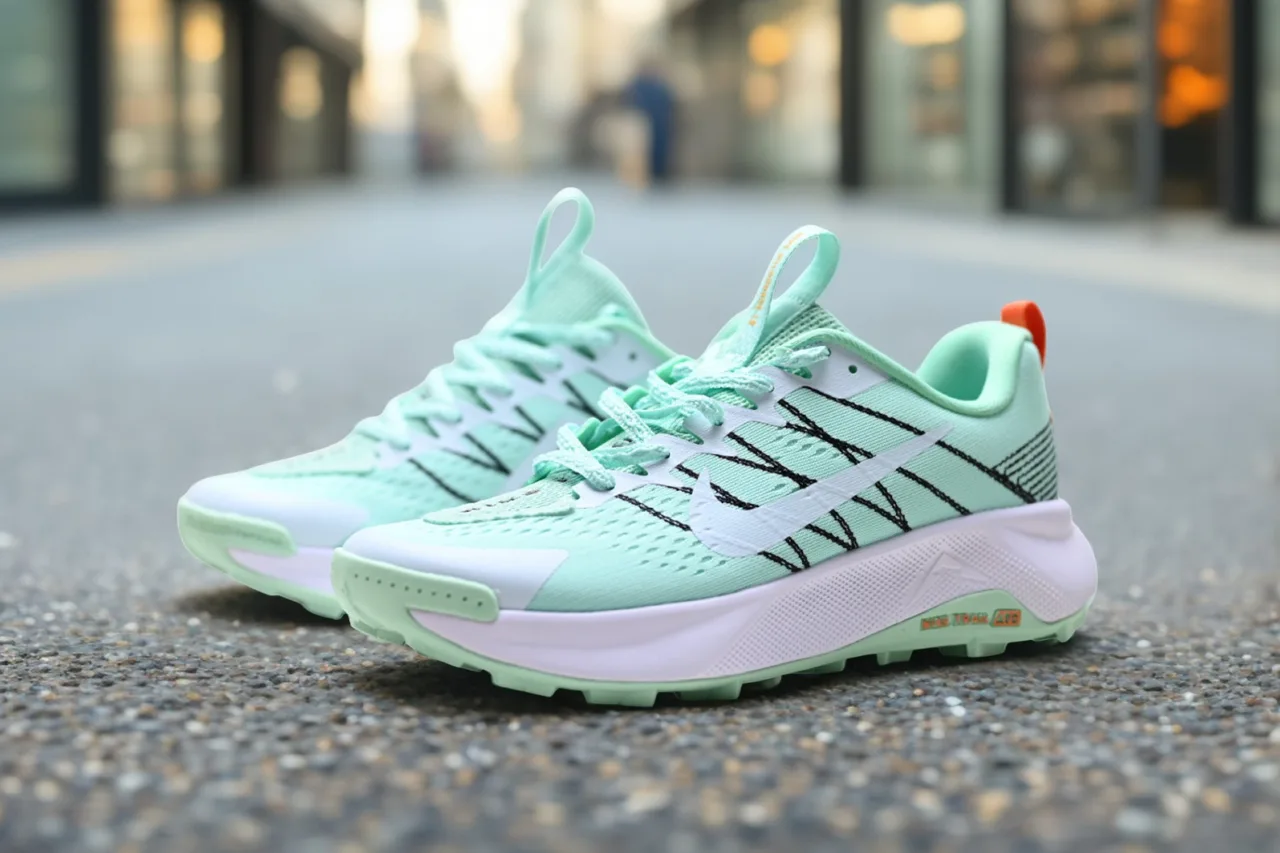 Nike Striped Shoes in Green · view 4