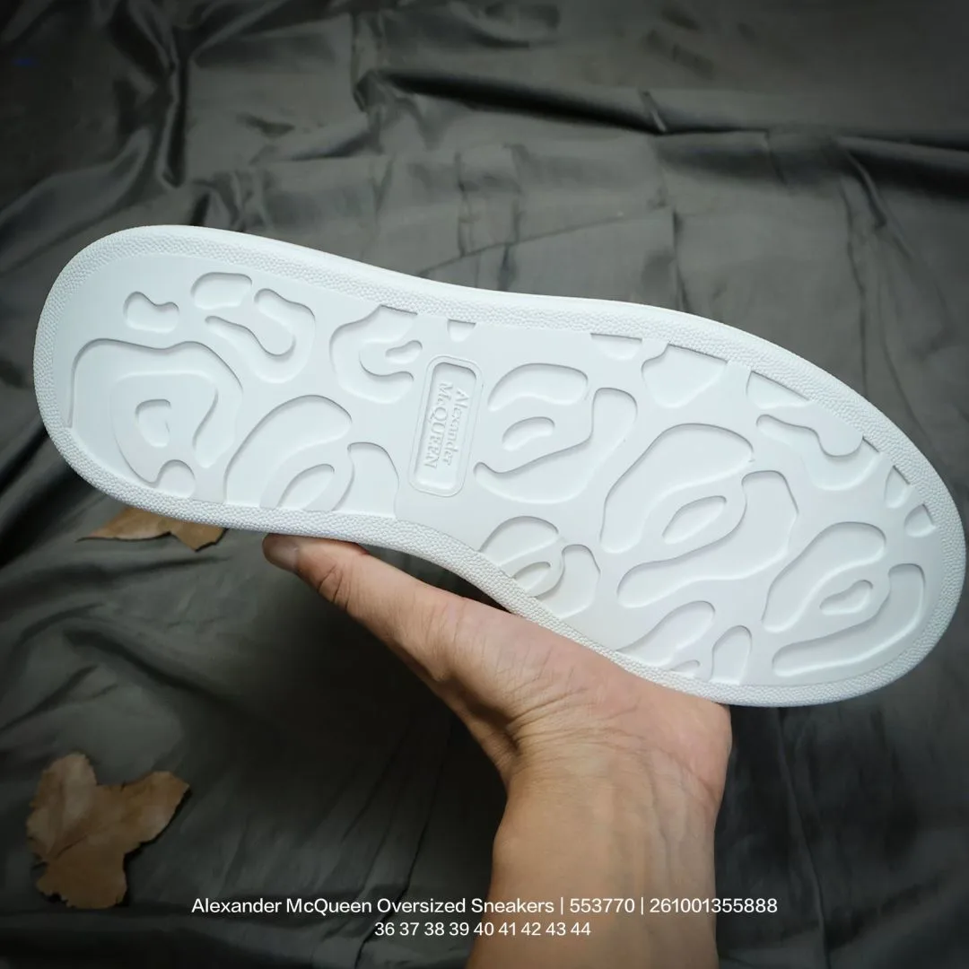 Alexander McQueen Lambskin Smooth Sneakers in White · view 5