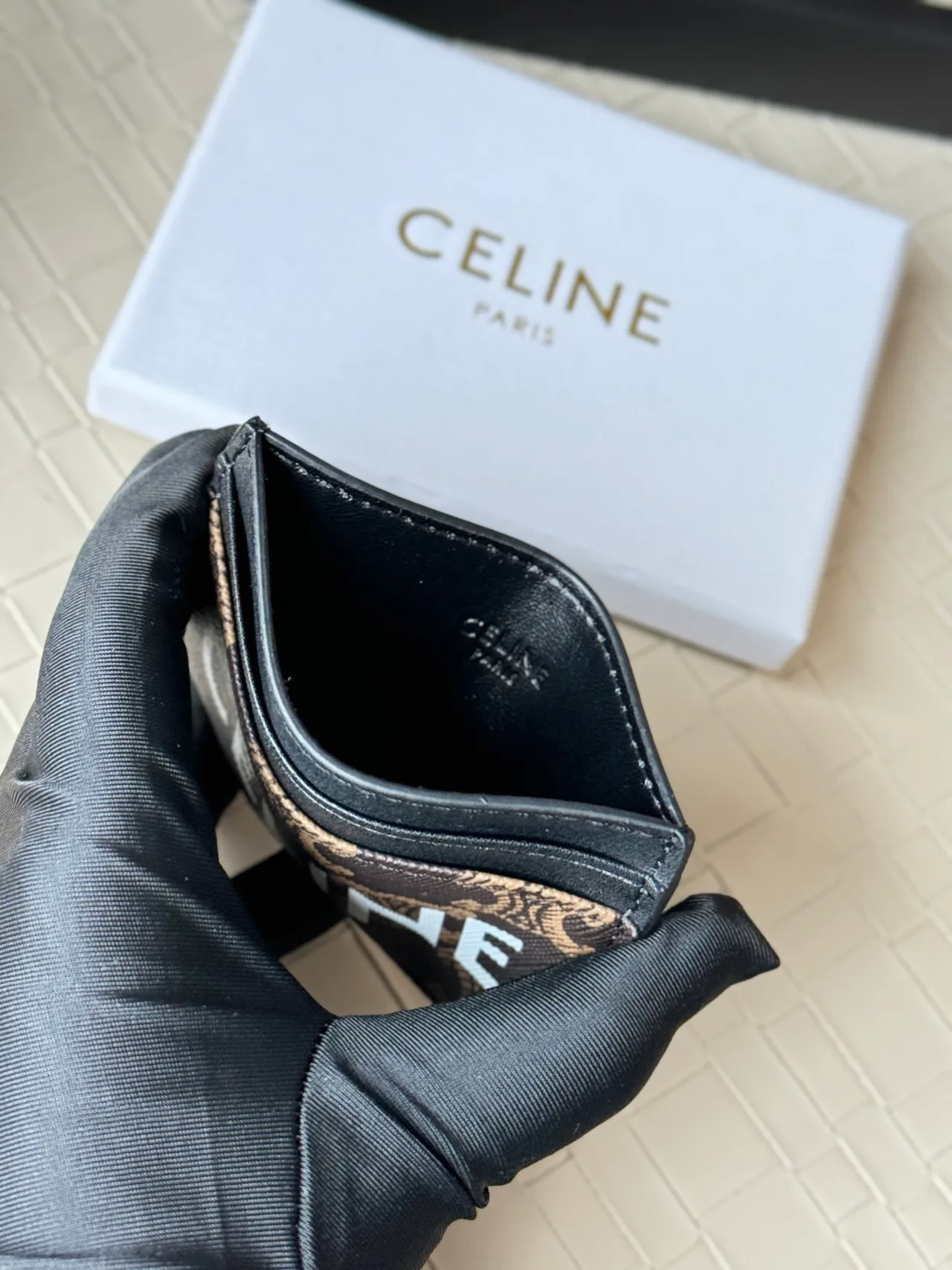 Celine Zip Cardholder in Brown · view 6