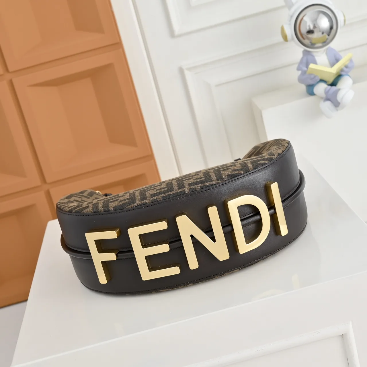 Fendi Monogram Hobo Bag in Brown · view 4