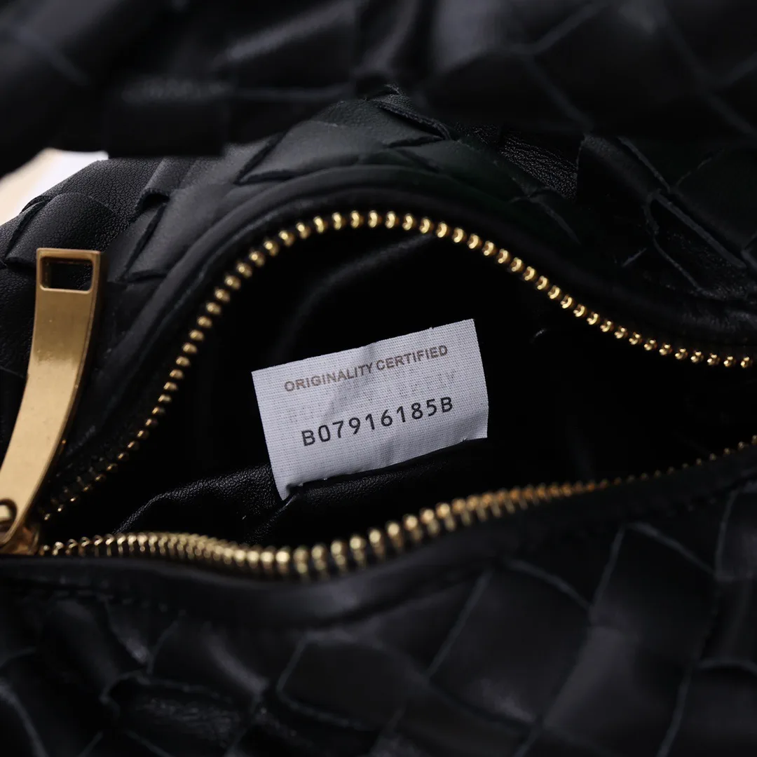 Bottega Veneta Sheepskin Woven Hobo Bag in Black · view 8