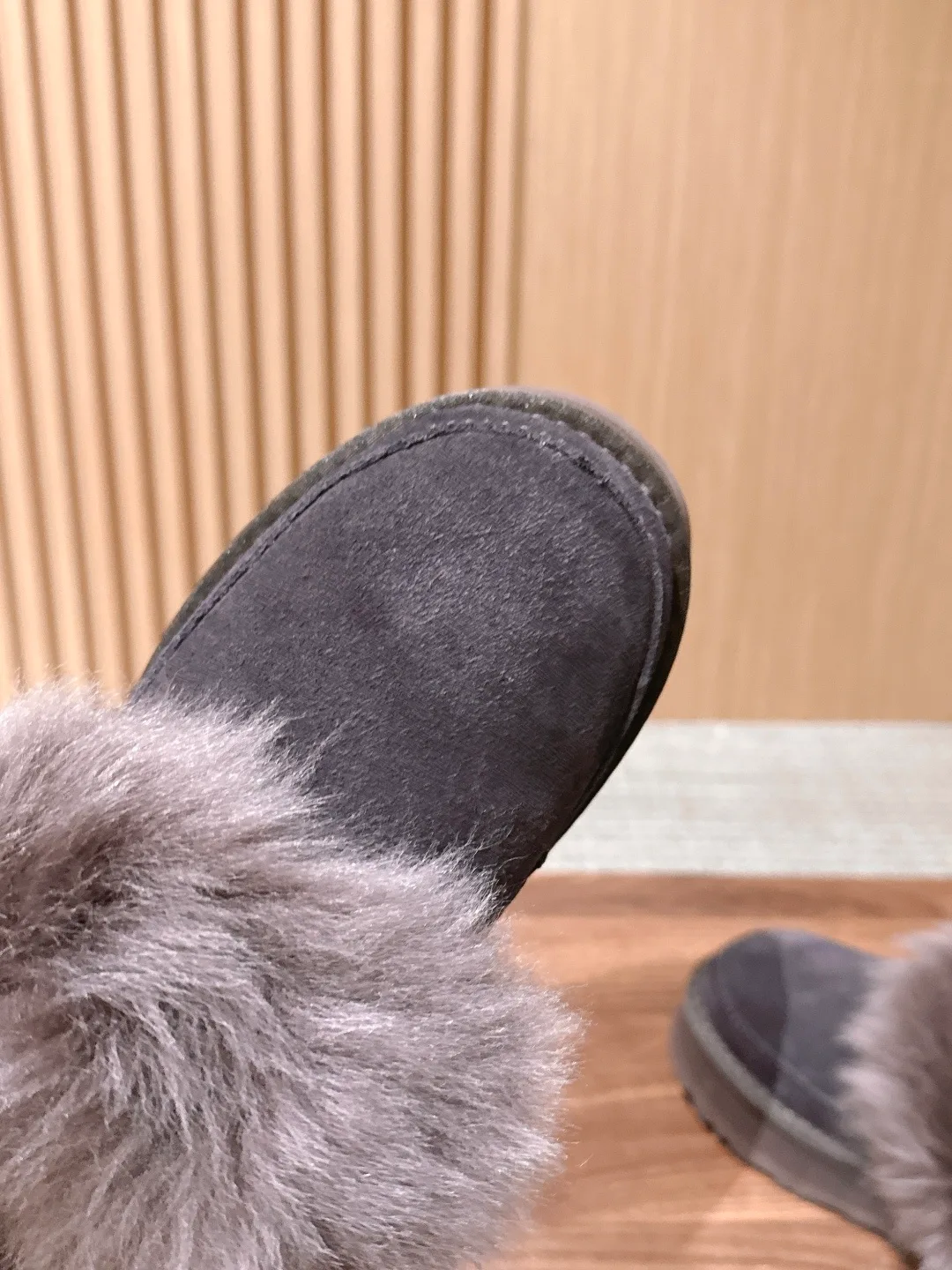UGG Suede-Look Mules in Grey · view 6