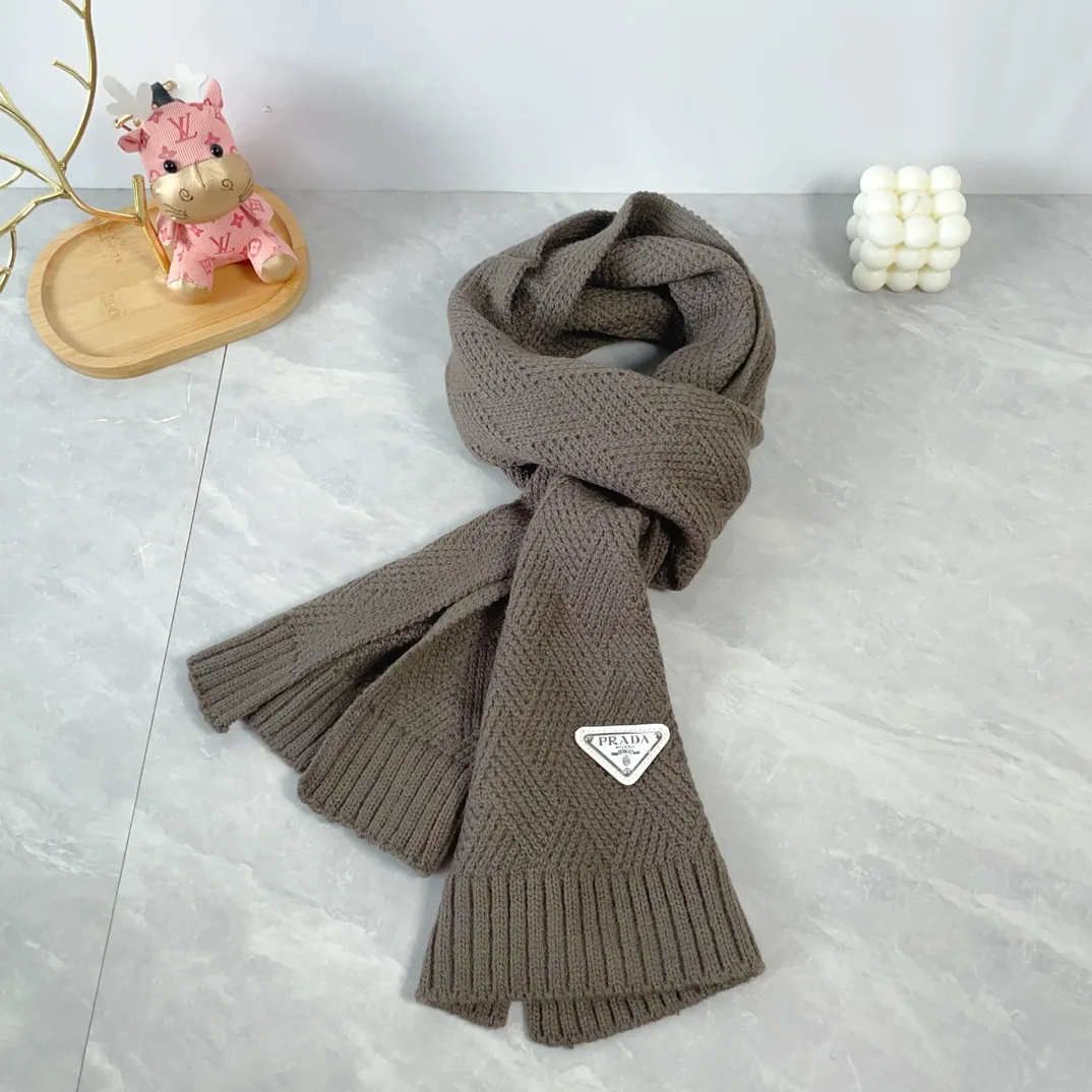Prada Wool Hat and Scarf Set in Brown · view 5