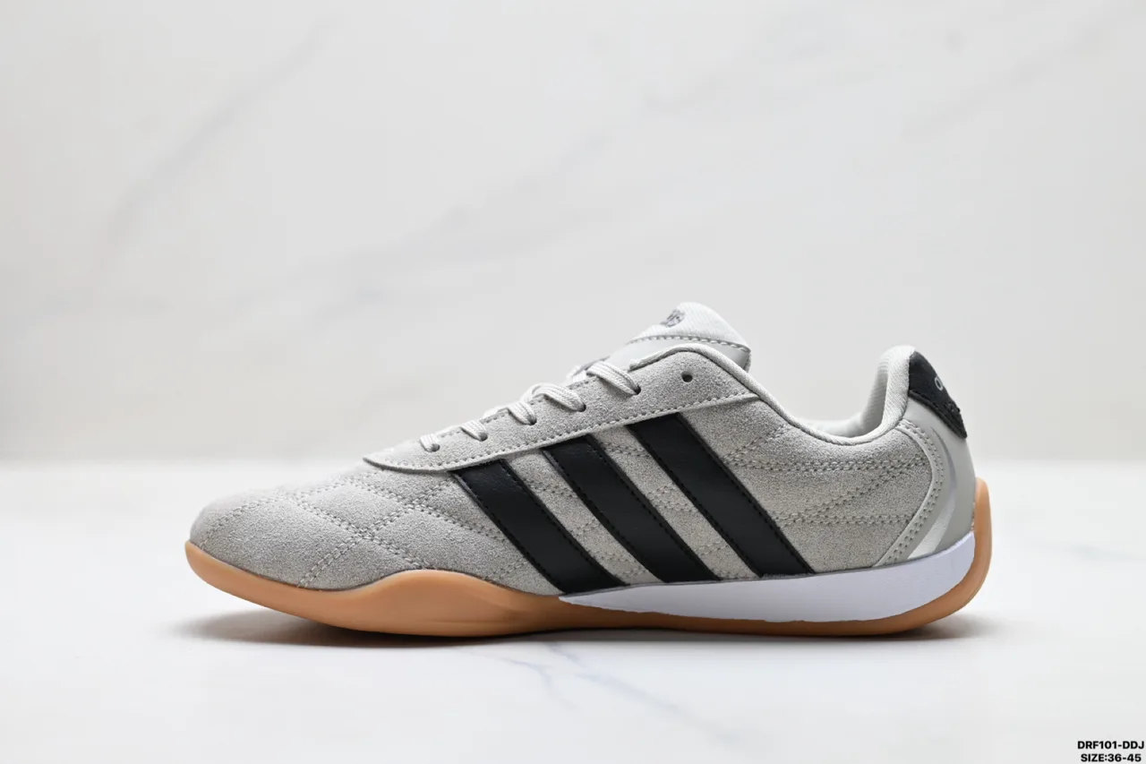 Adidas Striped Sneakers in Grey · view 2