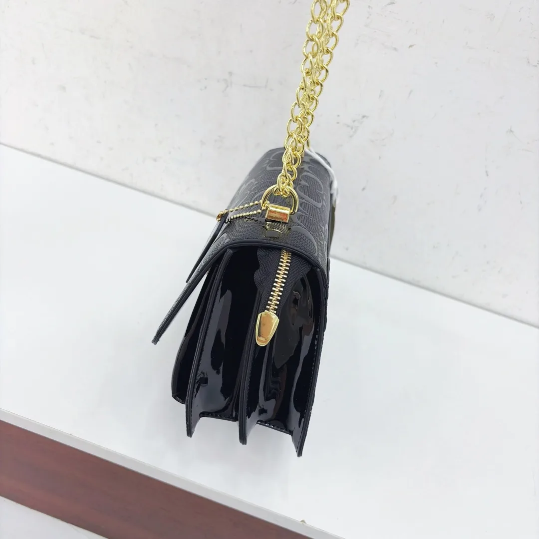 Coach Chain Flap Bag in Tan & Brown & Green & White & Red & Black · view 7
