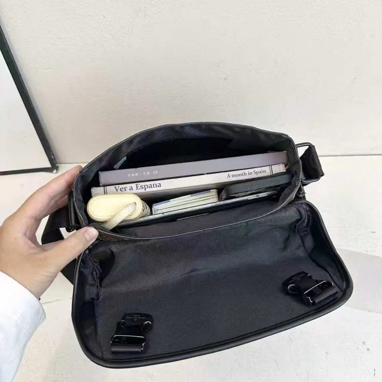 Louis Vuitton Monogram Messenger Bag in Black & Brown · view 6