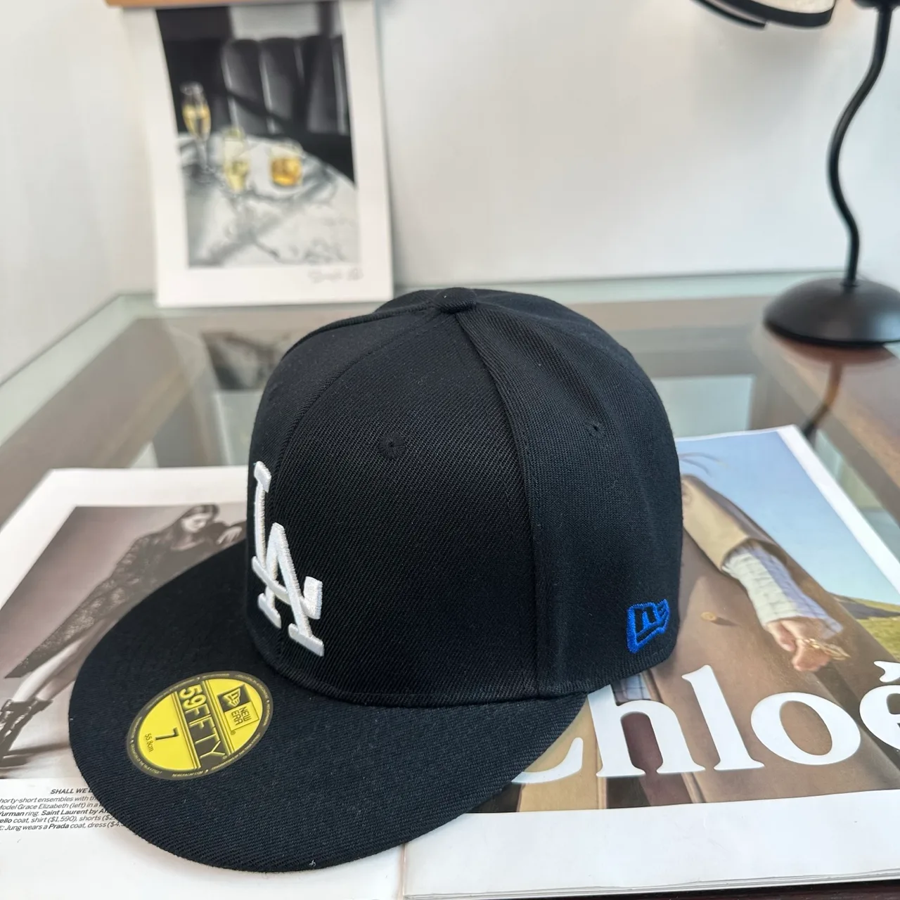 New Era Baseball Cap in Black & Red & Blue & Yellow & Cream · view 4