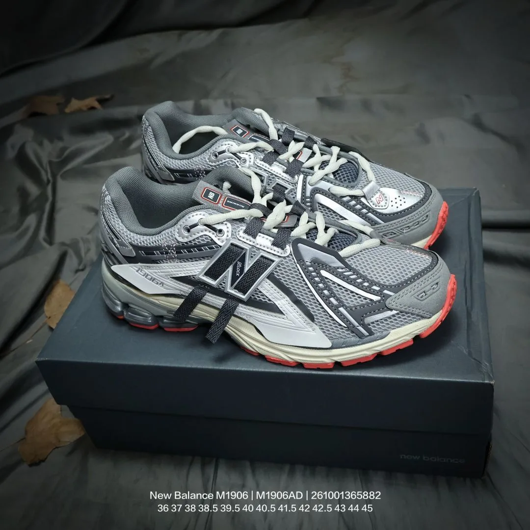 New Balance Panelled Running Sneakers in White & Blue & Beige & Green & Grey · view 8