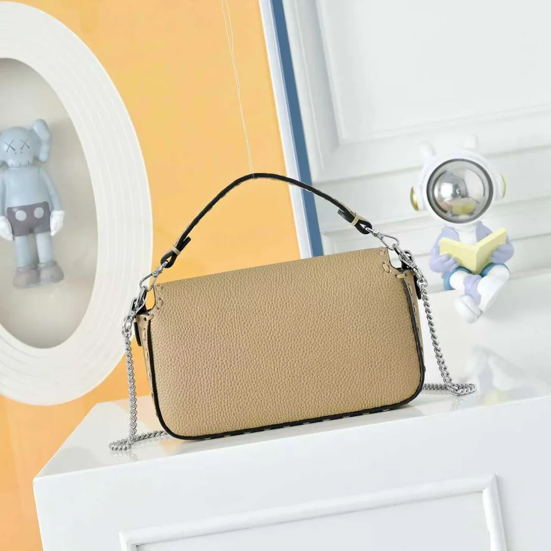 Fendi Baguette Smooth Shoulder Bag in Beige · view 2