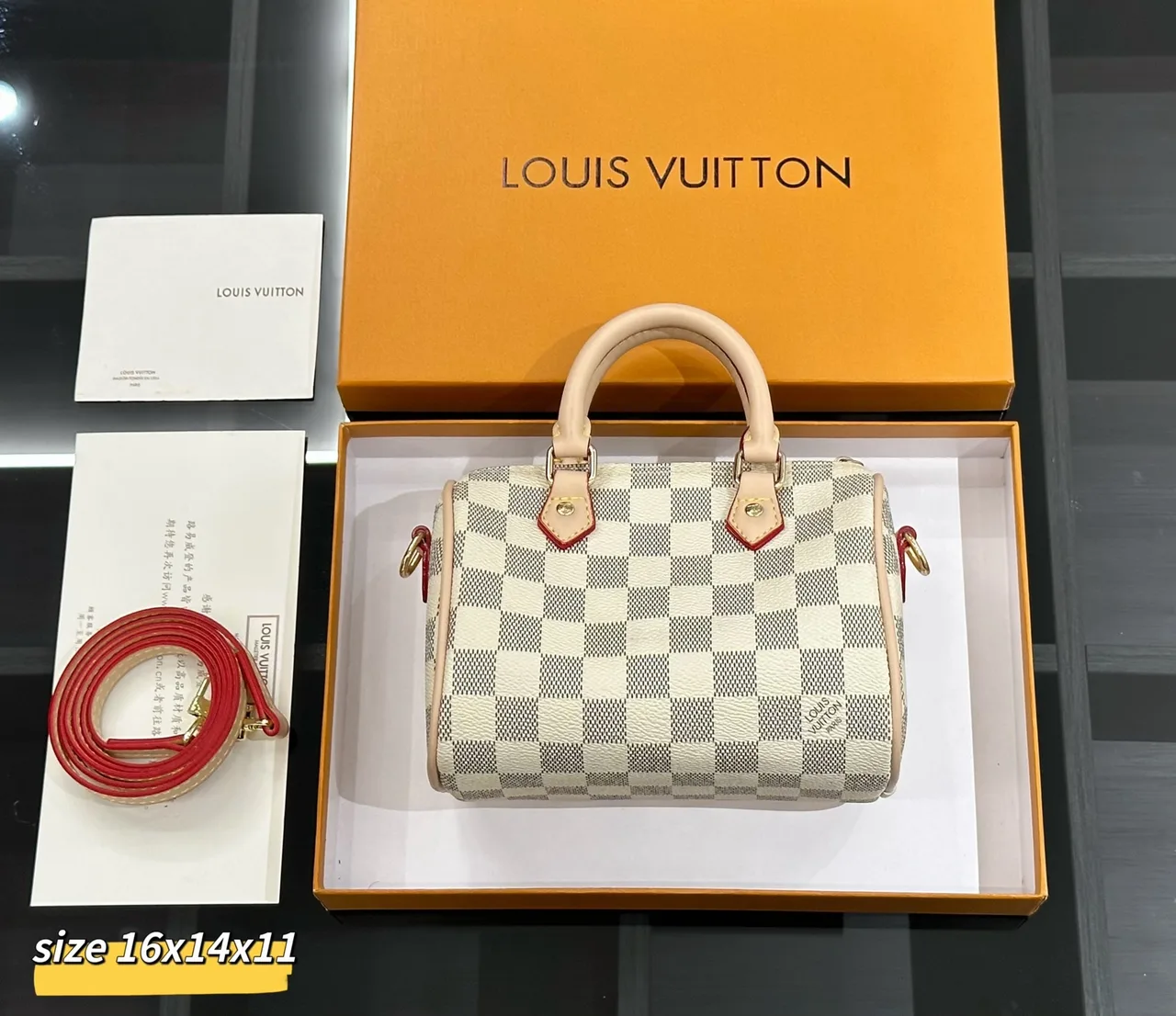 Louis Vuitton Alma Bag in Brown / White / Beige / Yellow · view 3