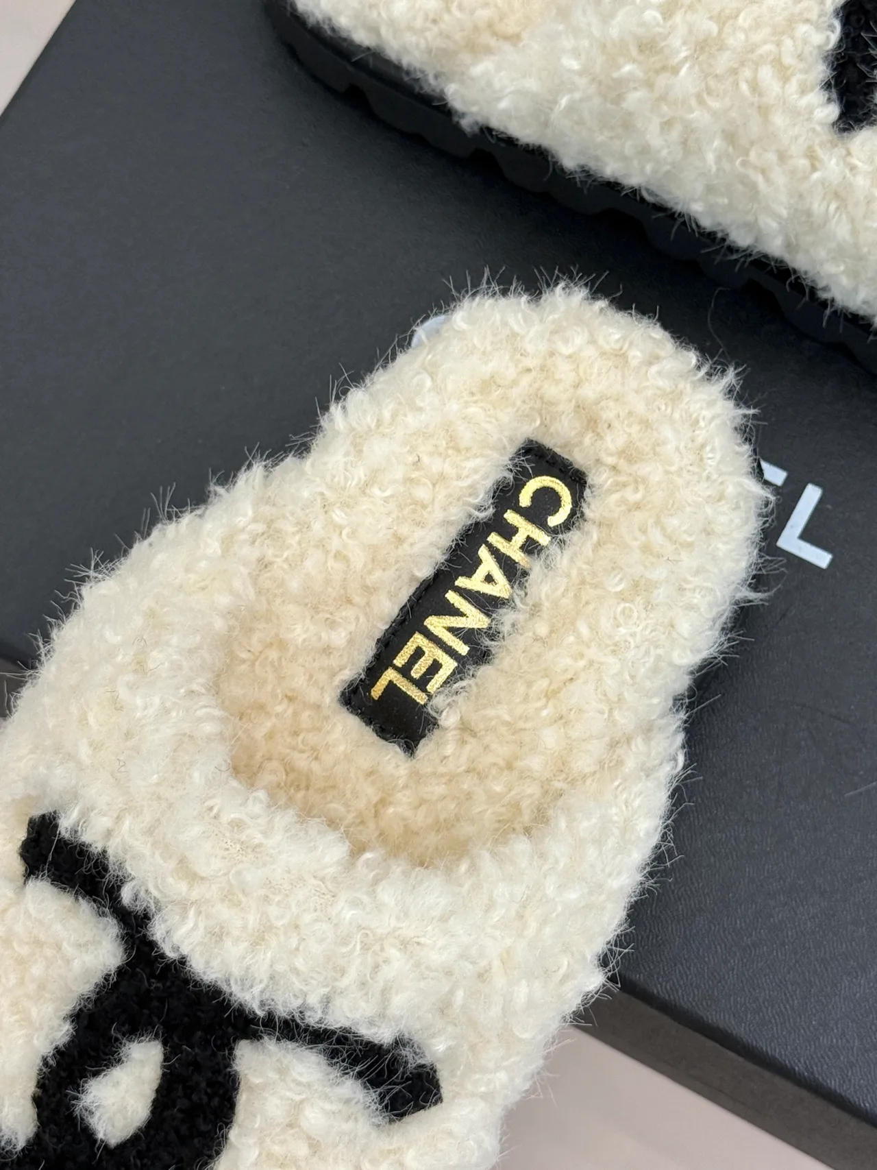 Chanel Denim Slippers in White · view 8