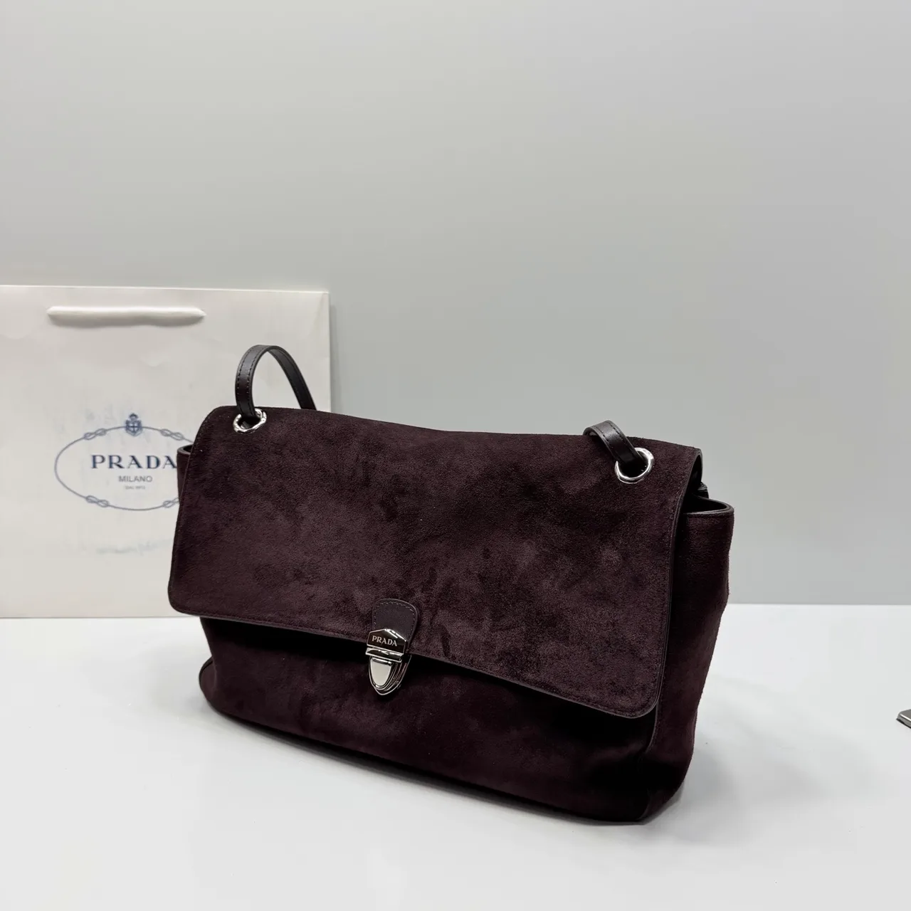 Prada Flap Shoulder Bag in Brown · view 5