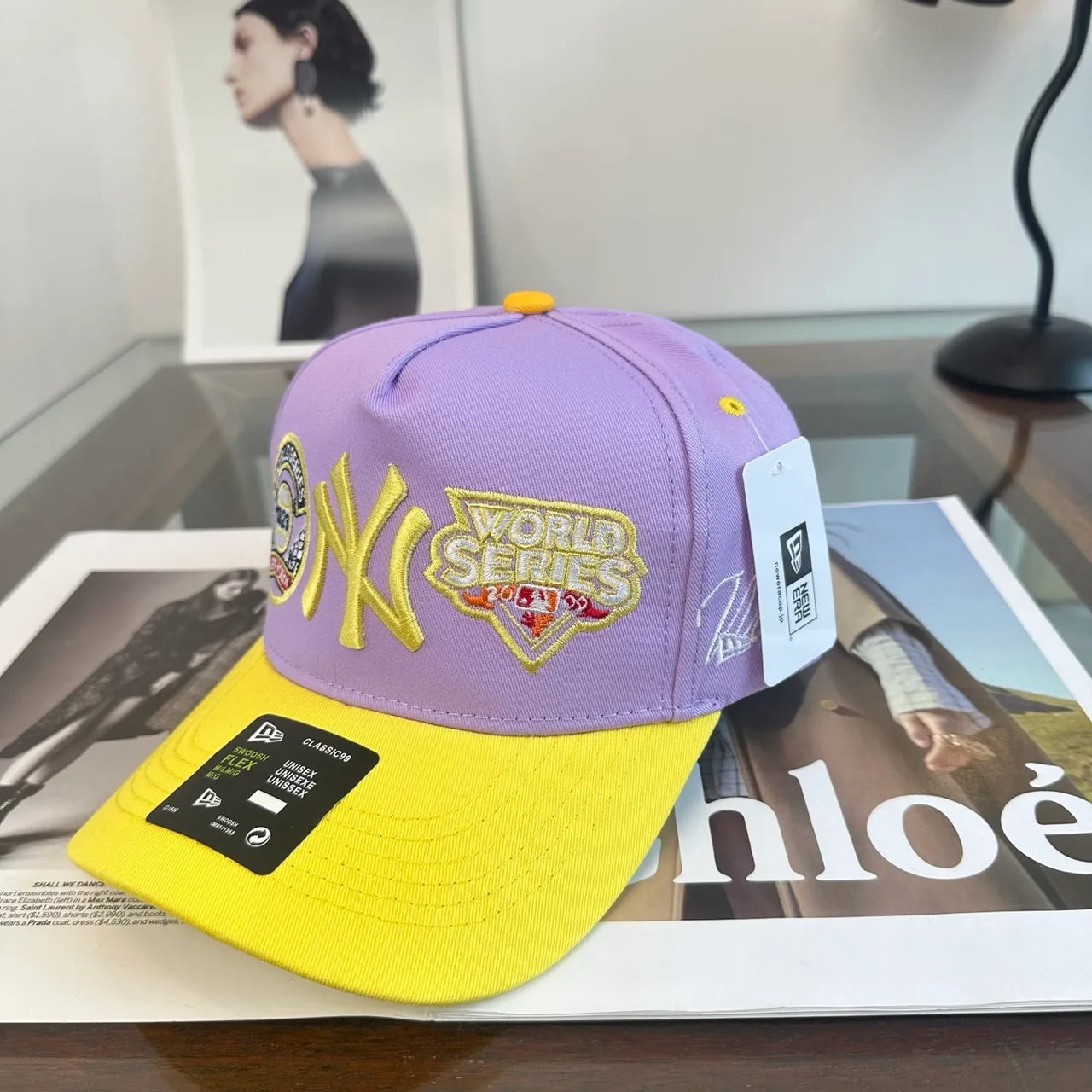 New Era Embroidered Baseball Cap in Purple · view 3