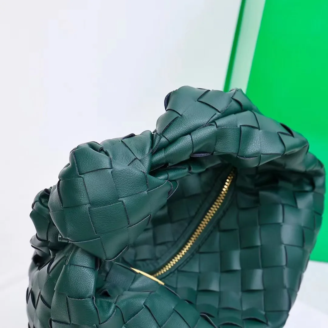 Bottega Veneta Sheepskin Woven Hobo Bag in Green · view 6