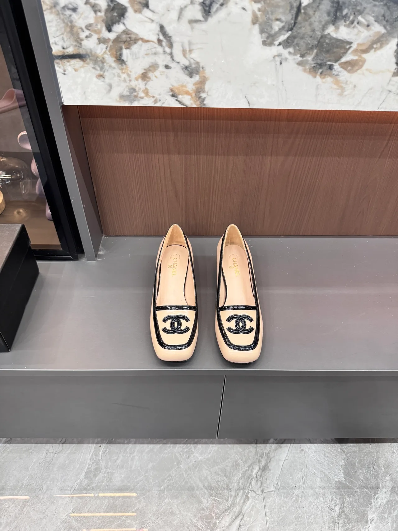 Chanel Cowhide Loafers in Beige · view 1