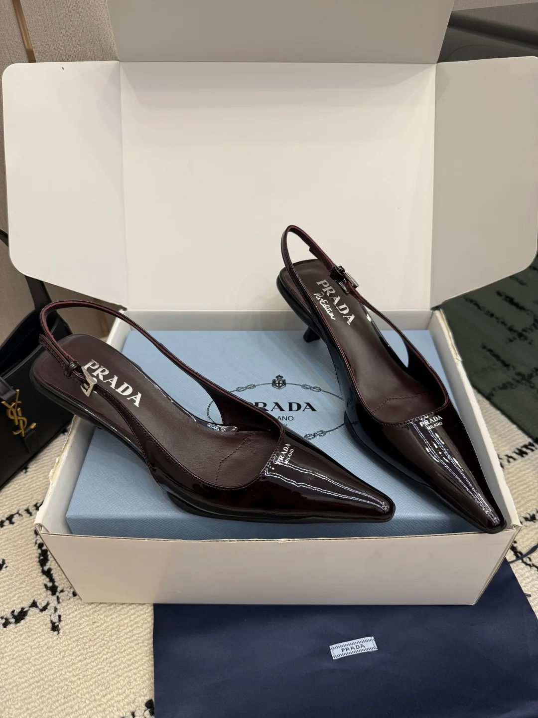 Prada Slingback Heels in Brown · view 2