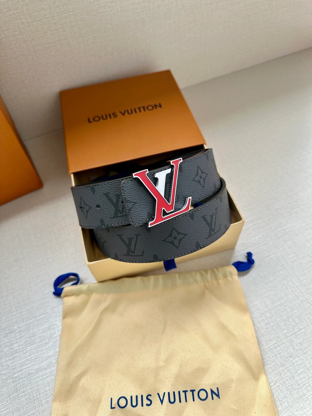 Louis Vuitton Canvas Belt in Grey · view 1