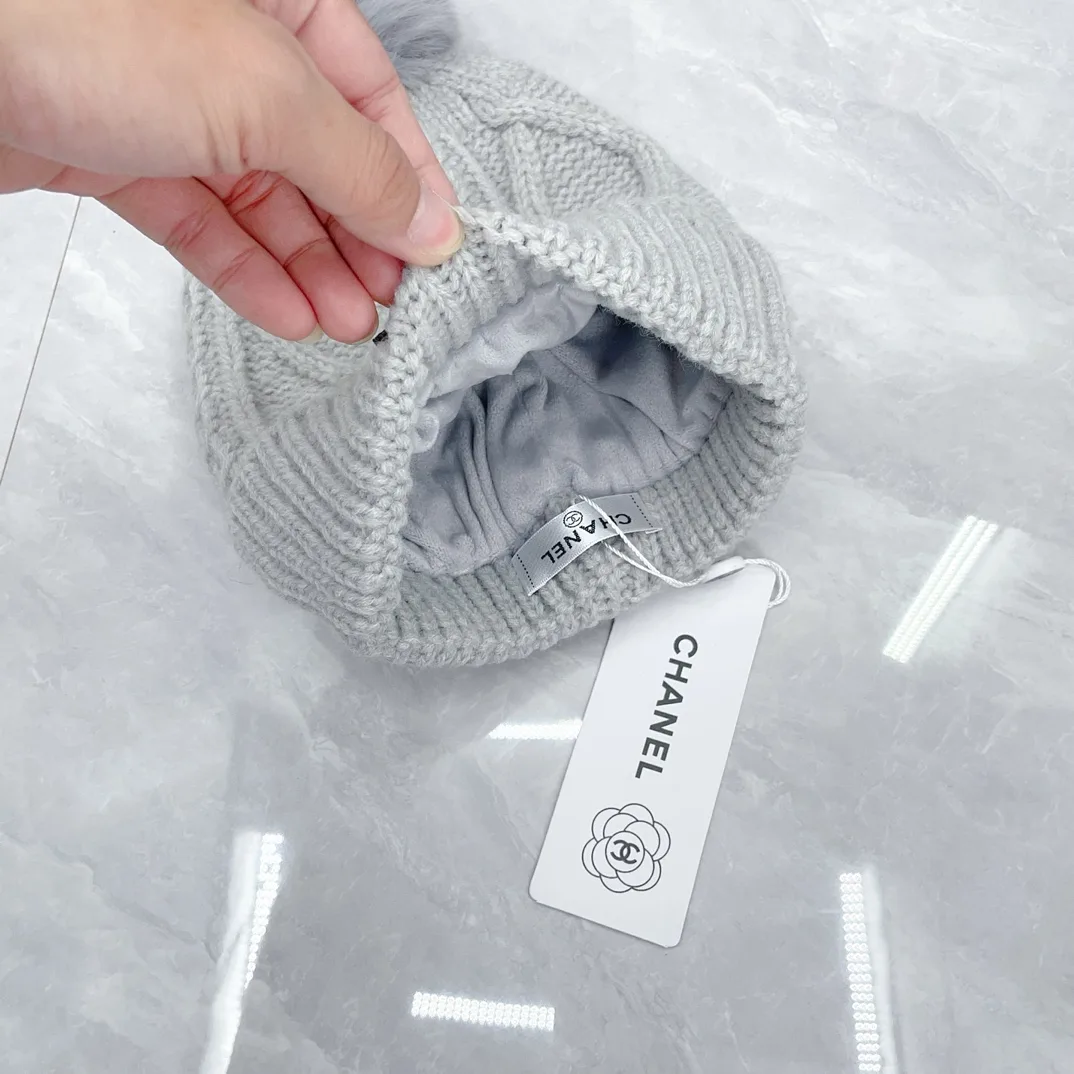Chanel Wool Hat Scarf and Gloves Set in Grey · view 6