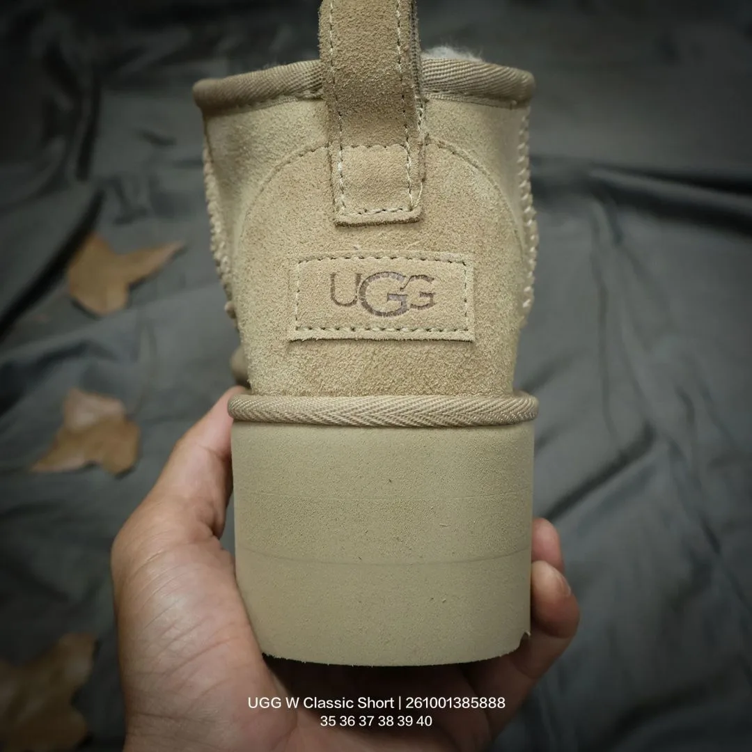 UGG Wool Ankle Boots in Beige · view 4