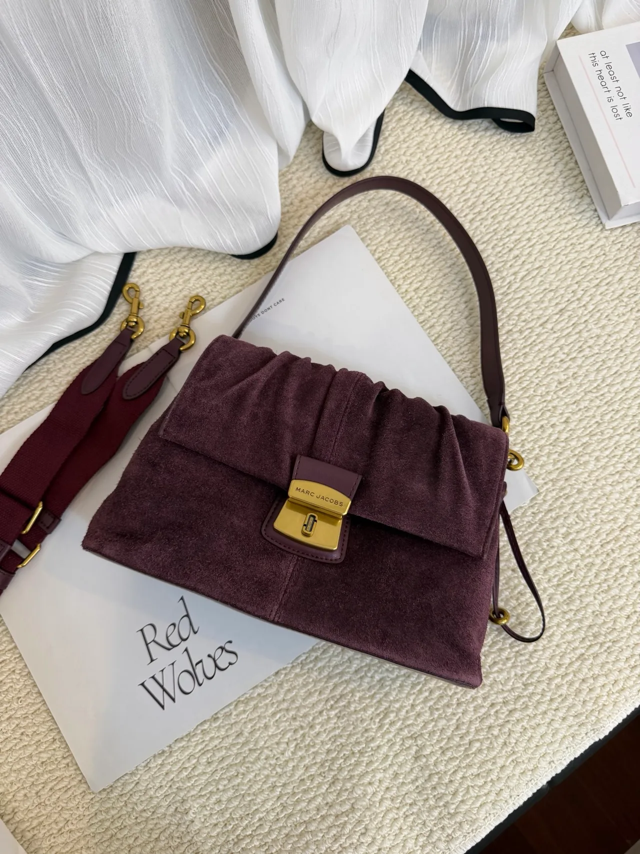 Marc Jacobs Cowhide Clutch in Burgundy · view 2