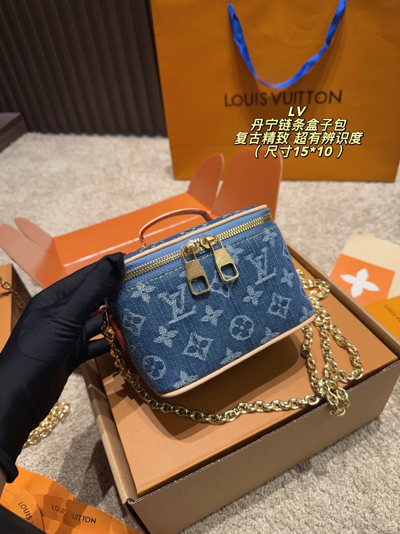 Louis Vuitton Canvas Vanity Bag in Blue · view 1
