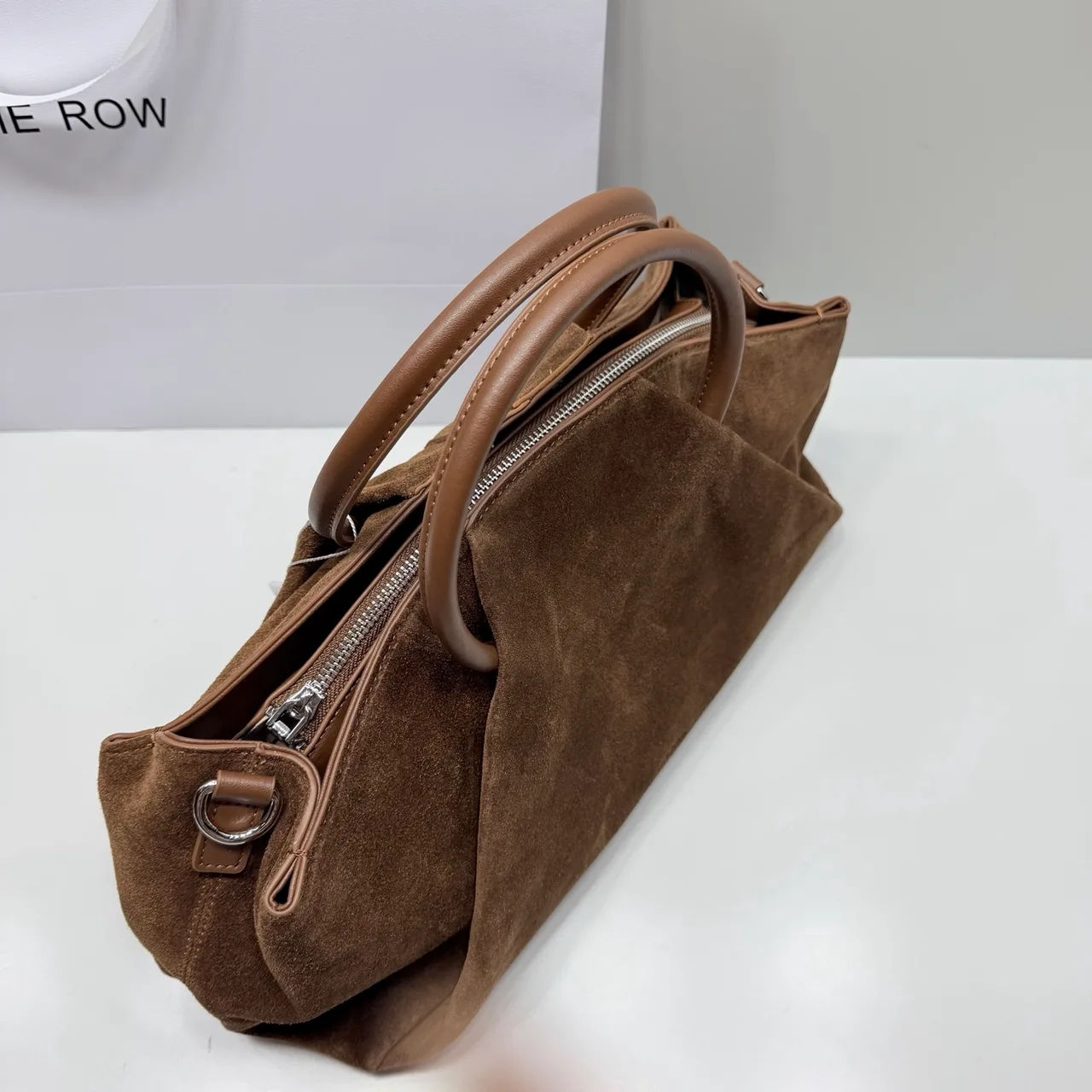 The Row Smooth Top-Handle Bag in Brown · view 5