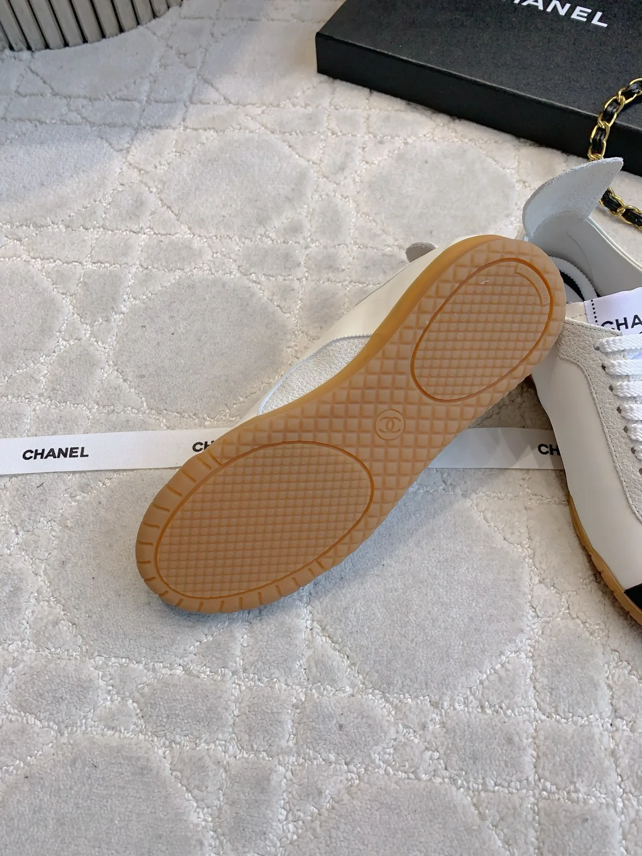 Chanel Calfskin Sneakers in White · view 6