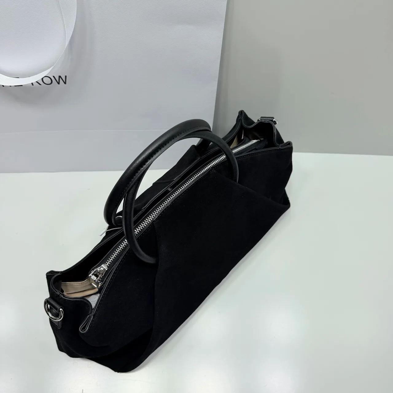 The Row Top-Handle Bag in Black · view 6