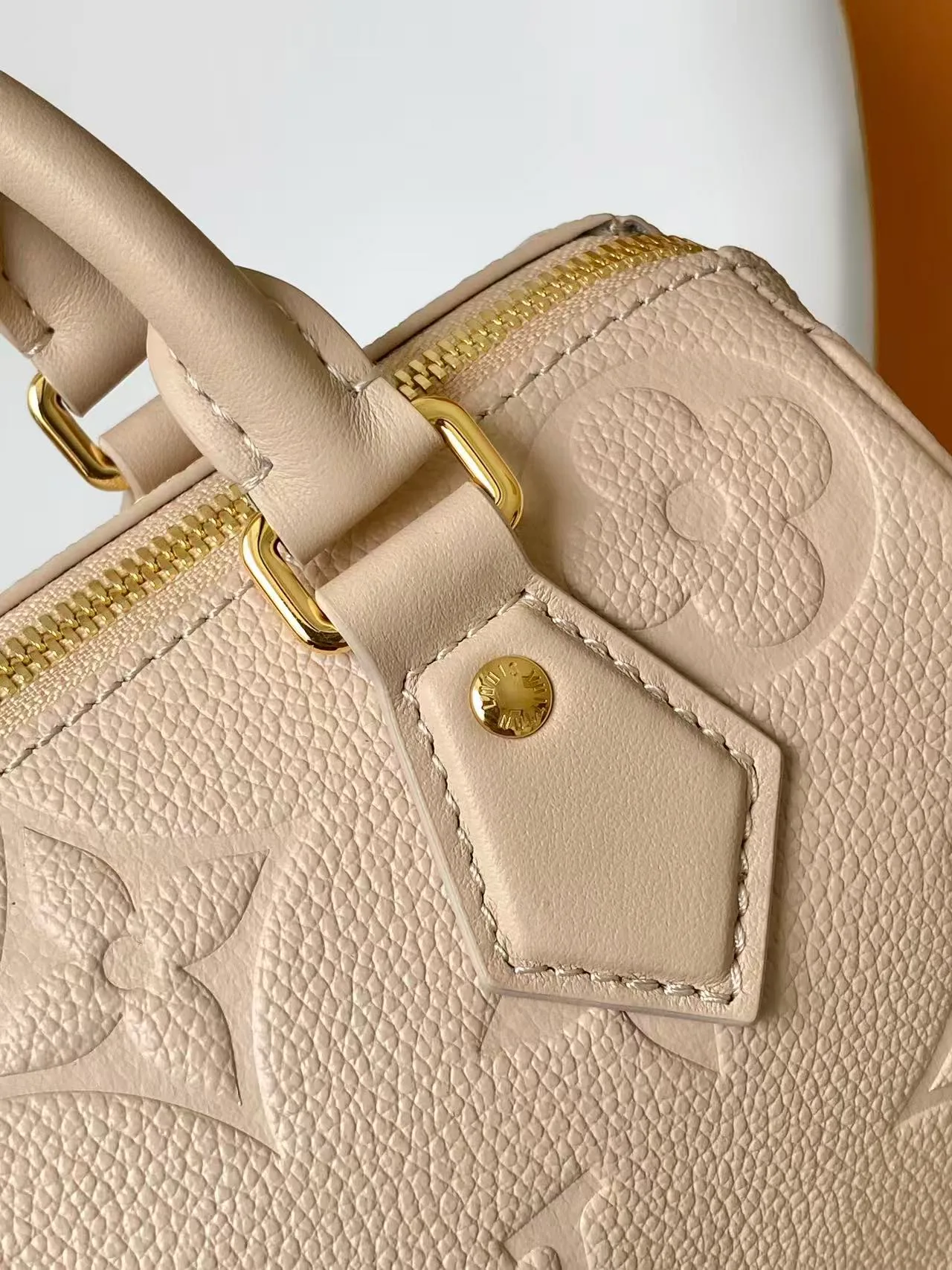 Louis Vuitton Speedy Cowhide Smooth Crossbody Bag in Beige · view 6