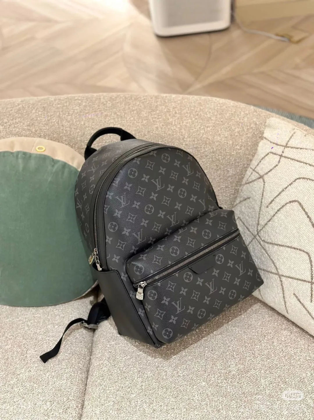 Louis Vuitton Quilted Backpack in Grey · view 2
