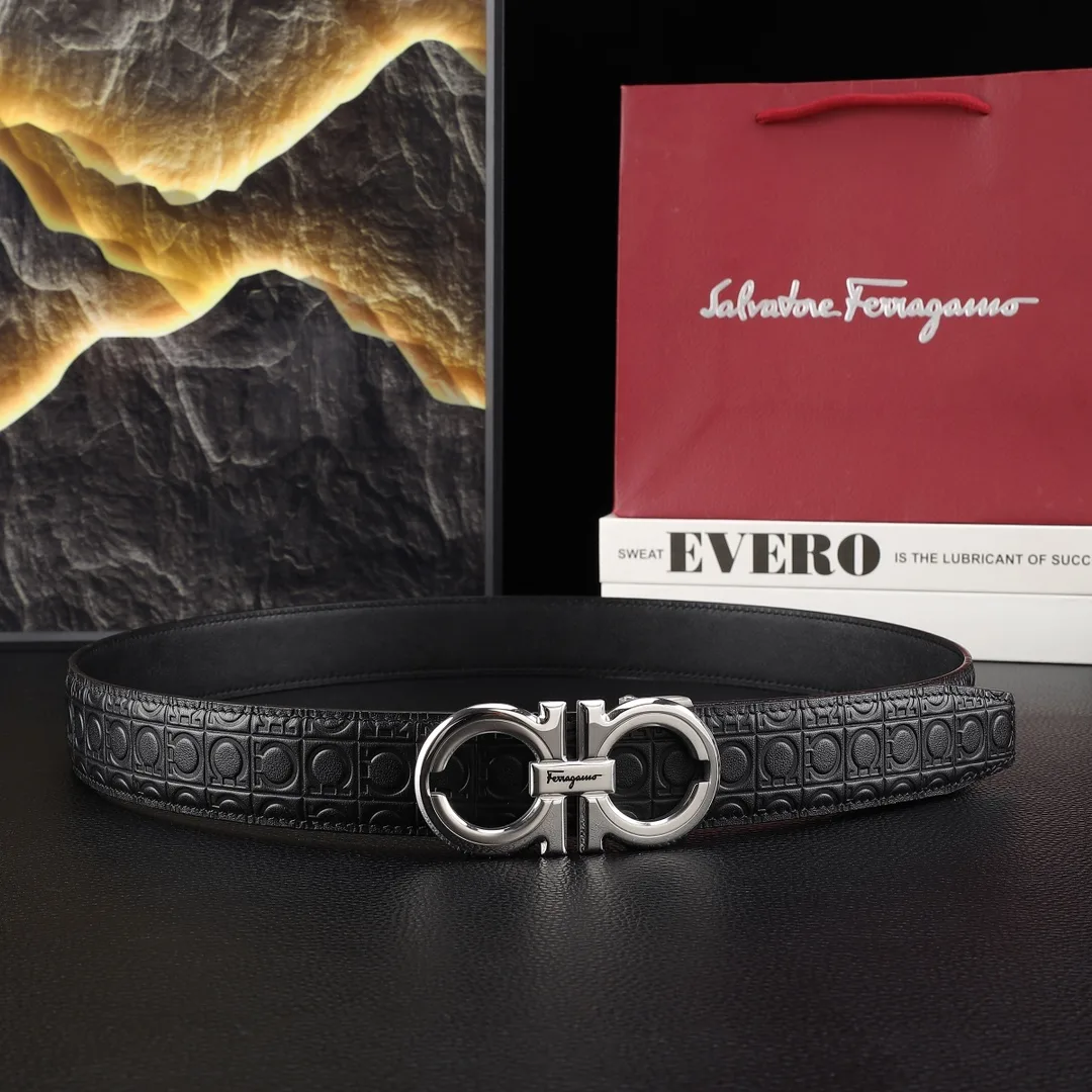 Ferragamo Gancini automatic belt in Black · view 2