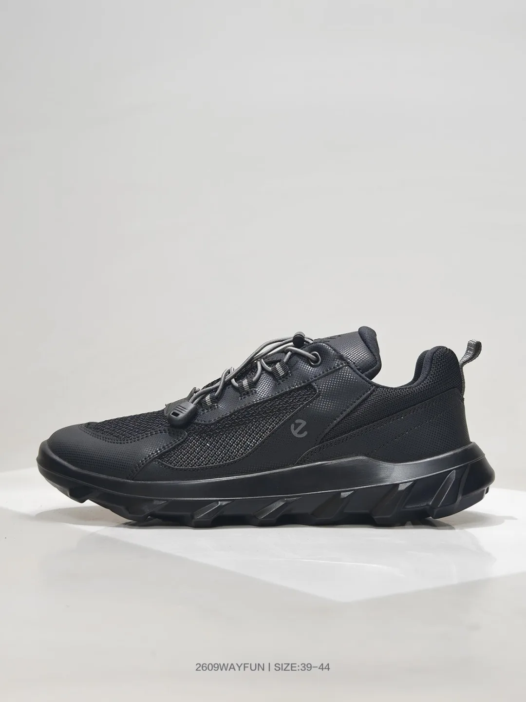 Chunky Lace-Up Sneakers in Black · view 1