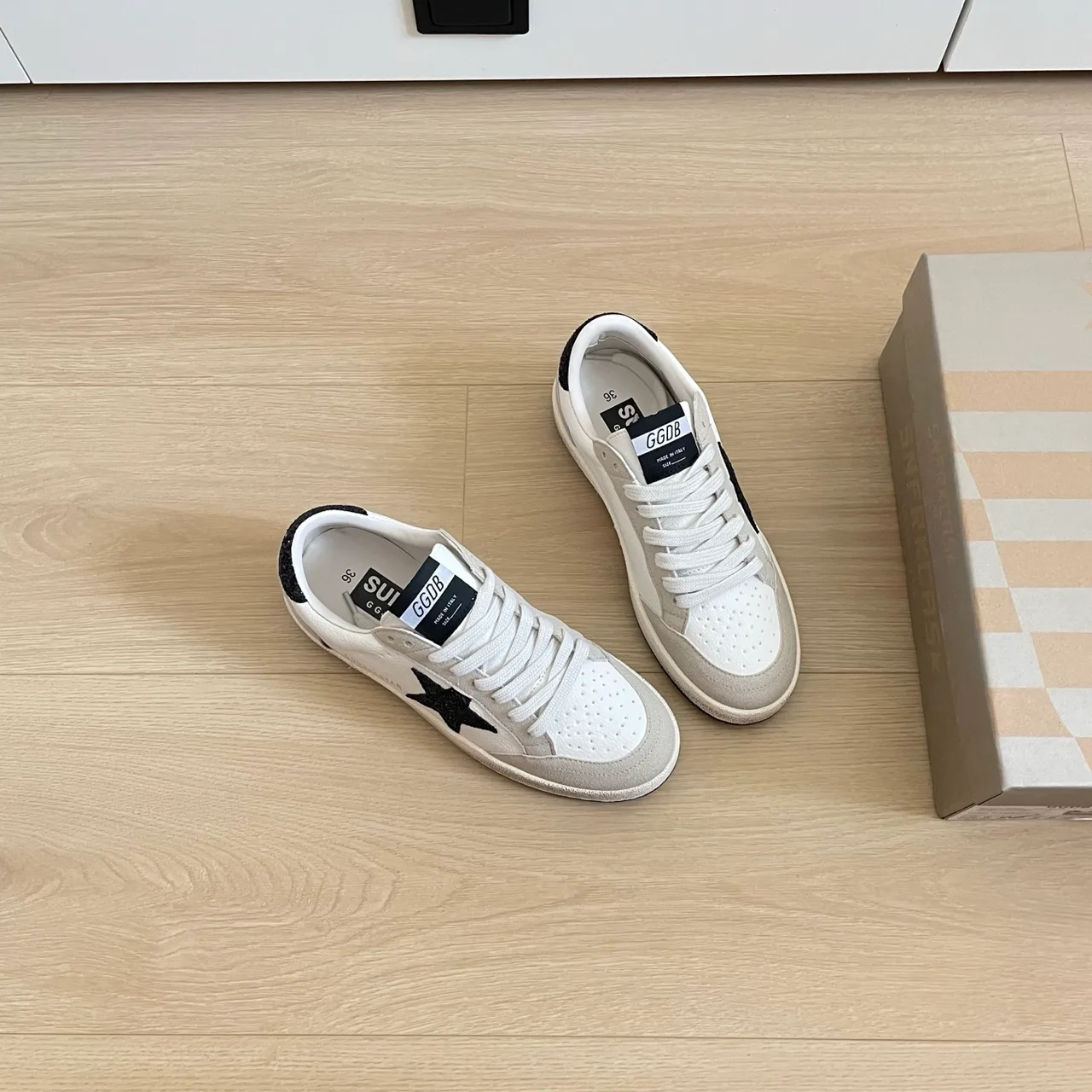 Golden Goose Calfskin Sneakers in White · view 5
