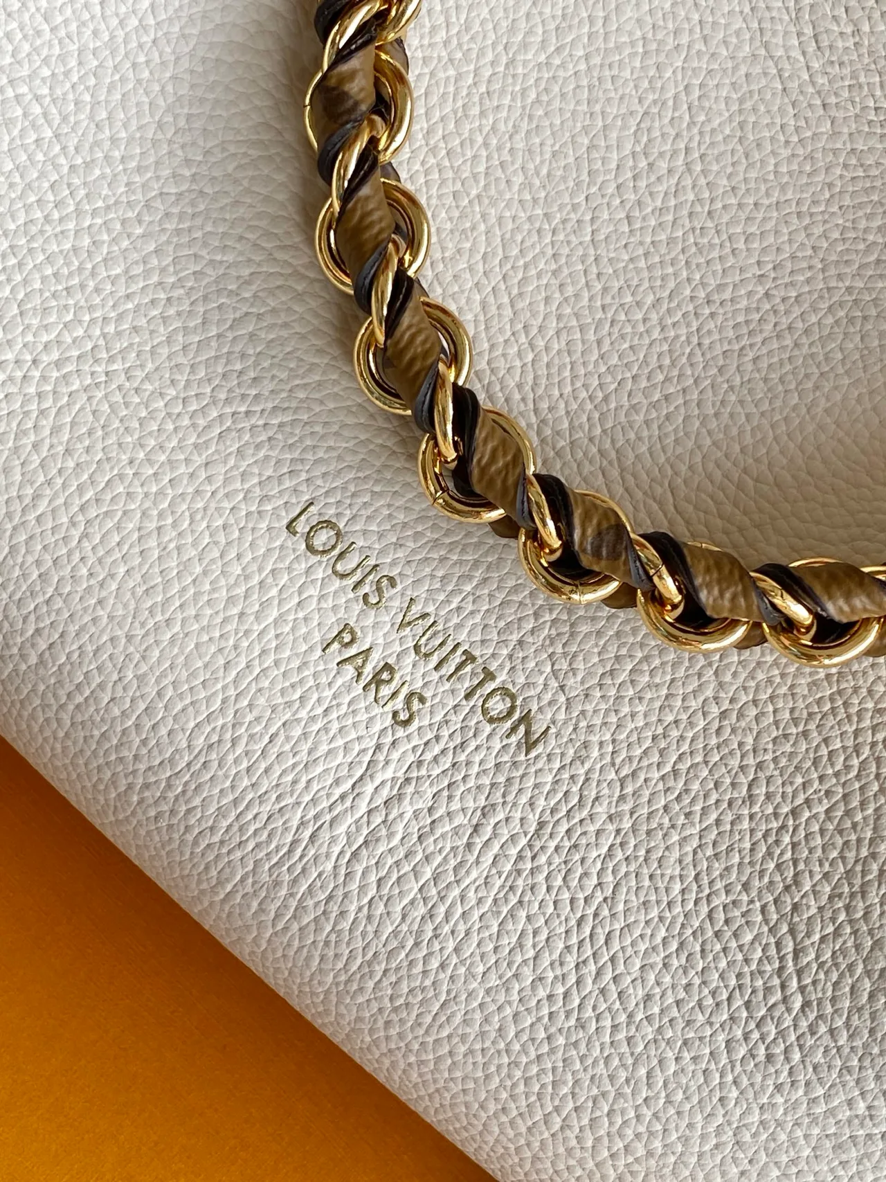 Louis Vuitton Cowhide Canvas Hobo Bag in White · view 5