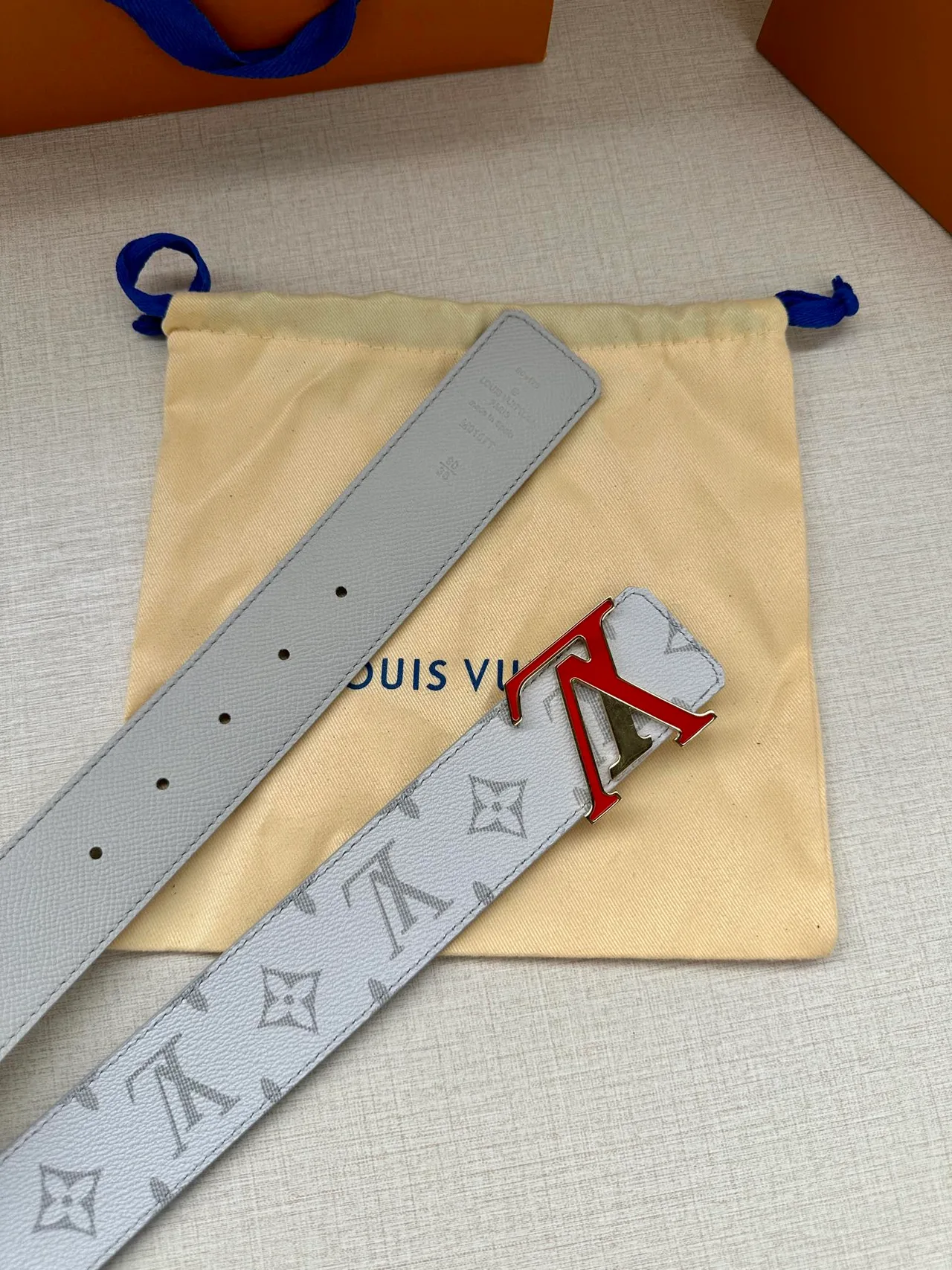 Louis Vuitton Canvas Glossy Belt in White · view 4