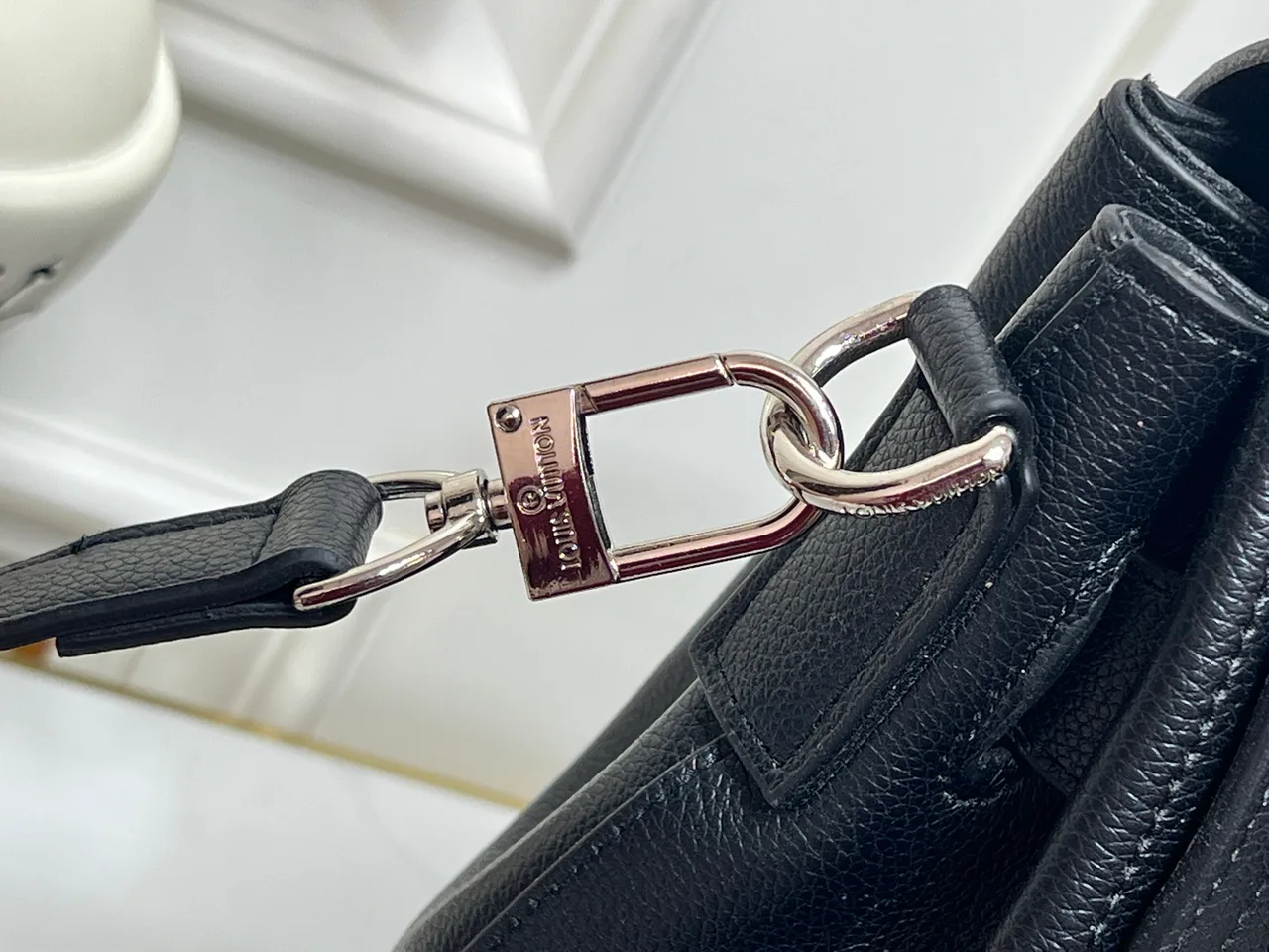 Louis Vuitton Cowhide Smooth Top-Handle Bag in Black · view 6