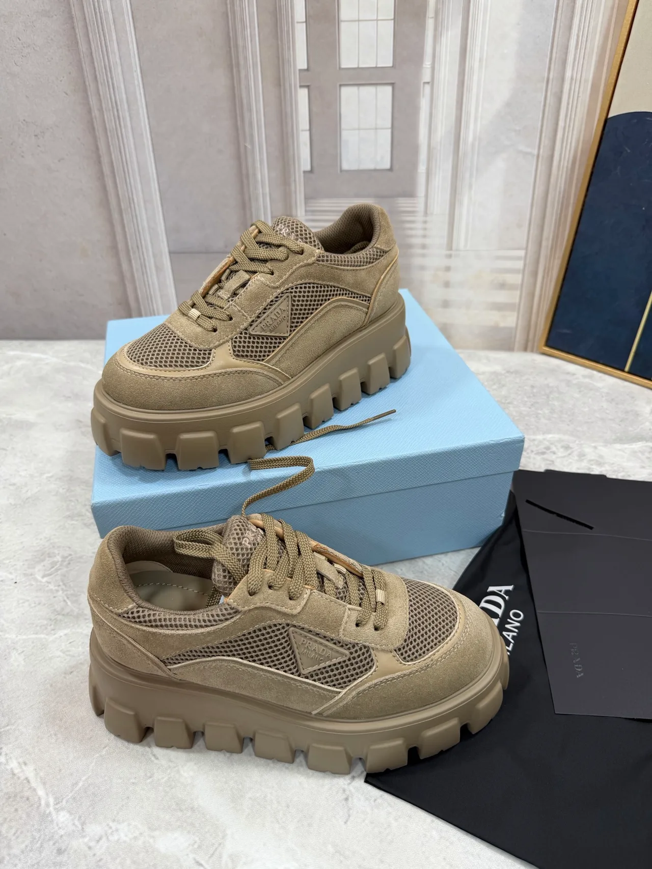Prada Sneakers in Beige · view 6